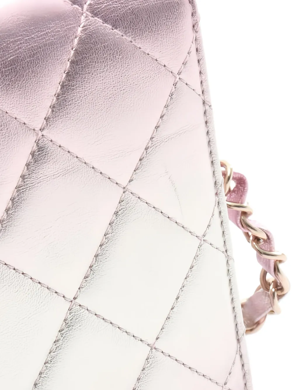CHANEL Pre-owned 2021 Metallic-effect Shoulder Bag In Pink