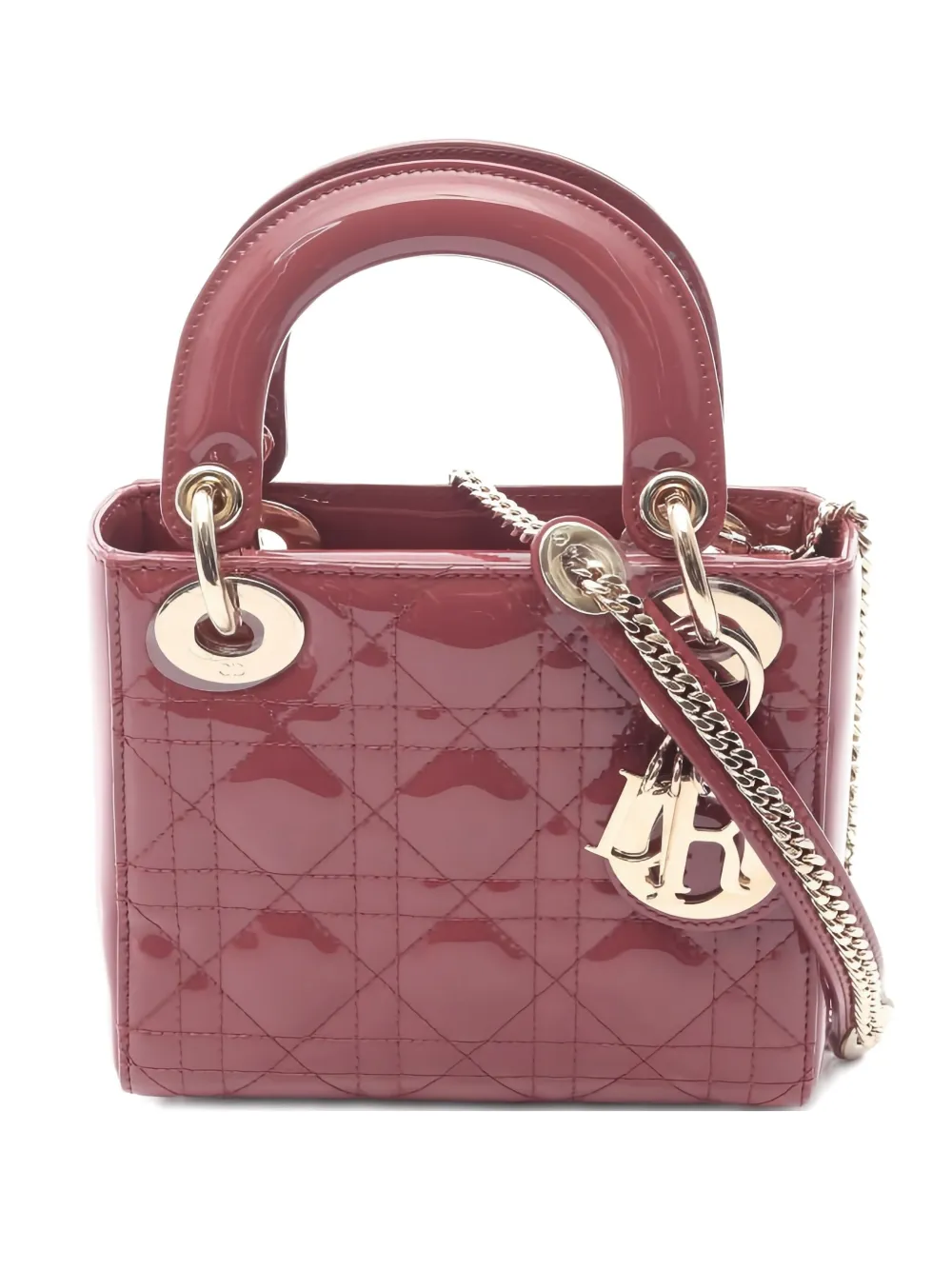 Pre-owned Dior 2010s Mini Lady Tote Bag In Pink