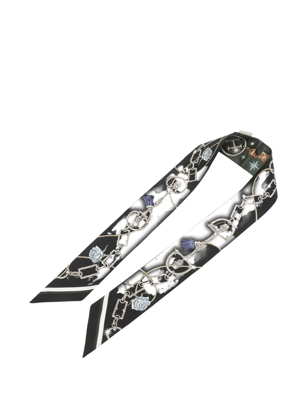 Pre-owned Hermes 2020s C'est La Fete Twilly Scarf In Green