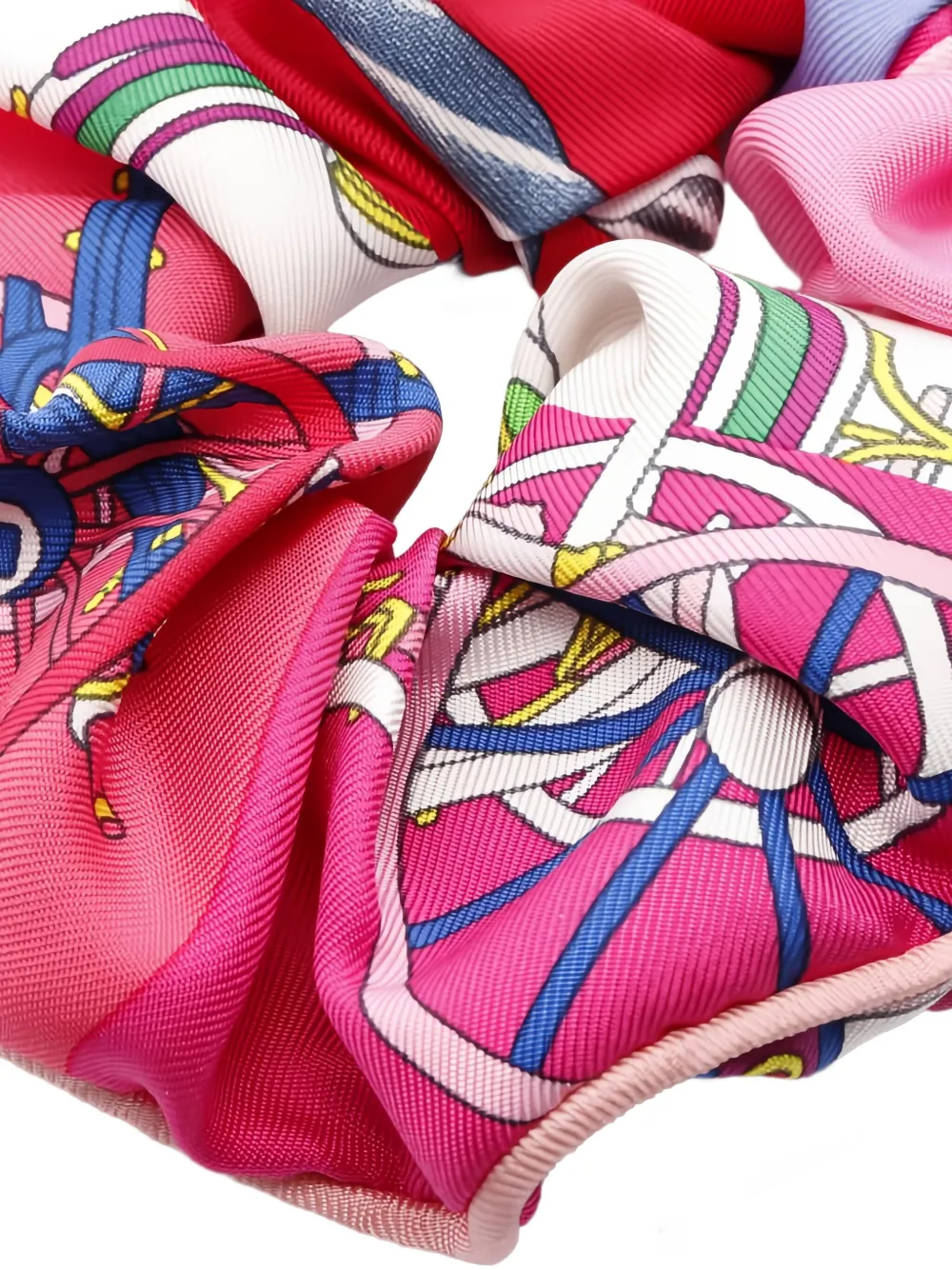 Pre-owned Hermes 2010s Claudia Silk Scrunchie In Pink