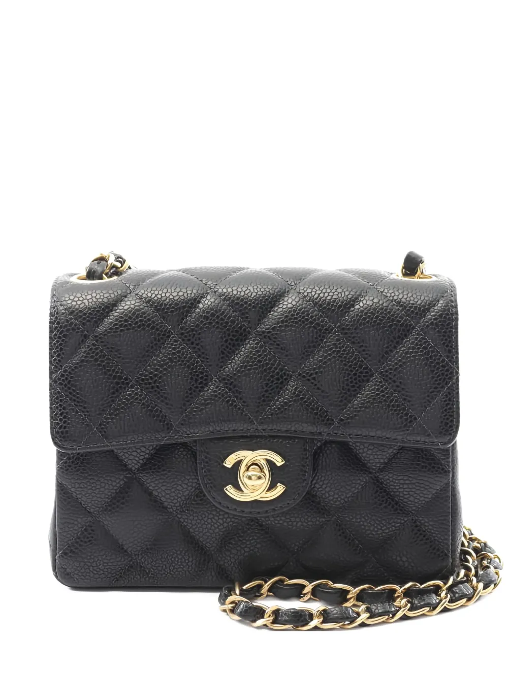 Pre-owned Chanel 2004-2005 Mini Classic Flap Shoulder Bag In Black