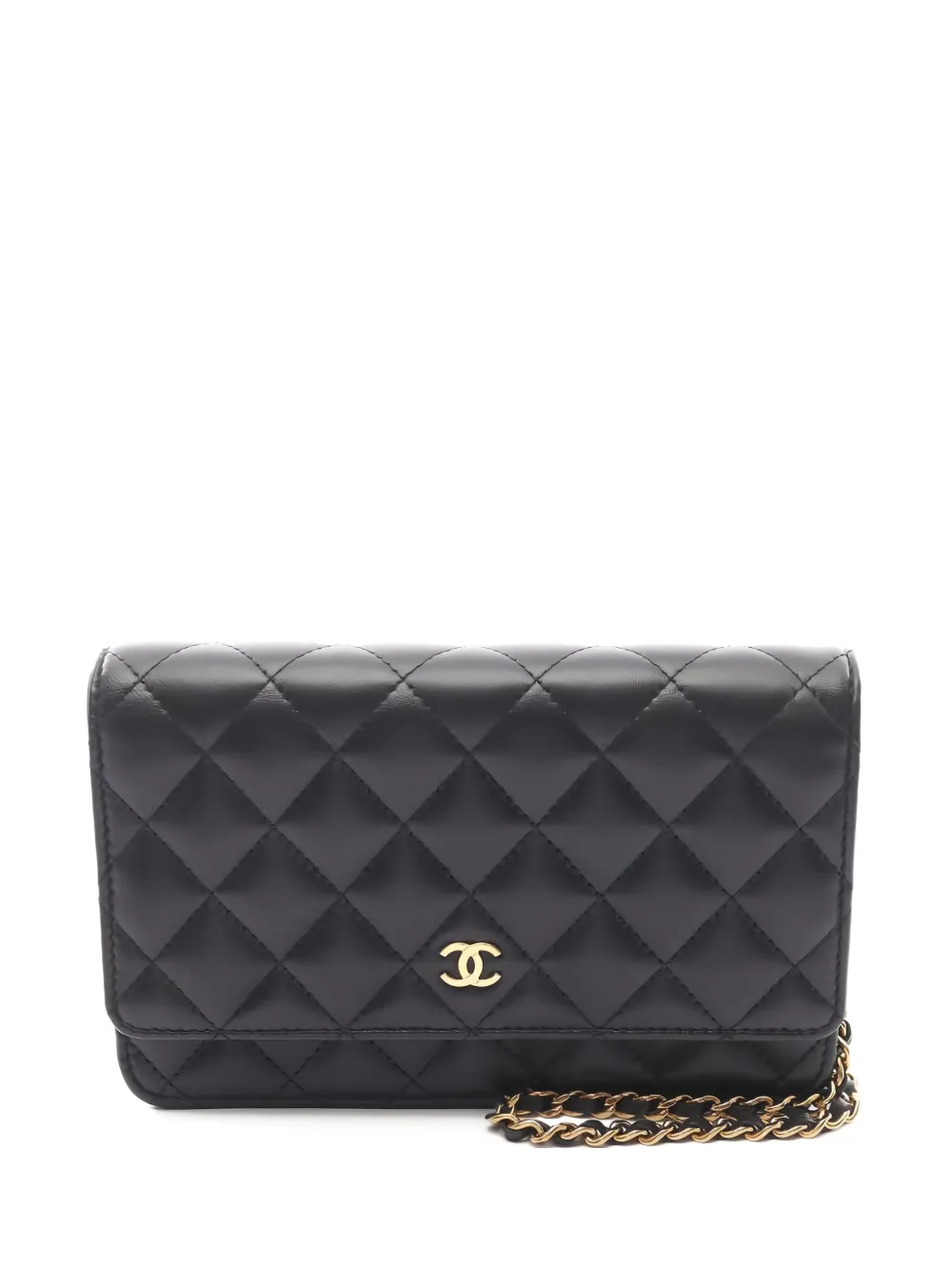 CHANEL Pre-owned 2021 Classic Flap Diamond Quilting Shoulder Bag In Black