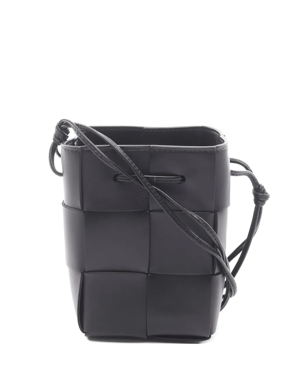 Pre-owned Bottega Veneta 2020s Mini Cassette Bucket Bag In Black