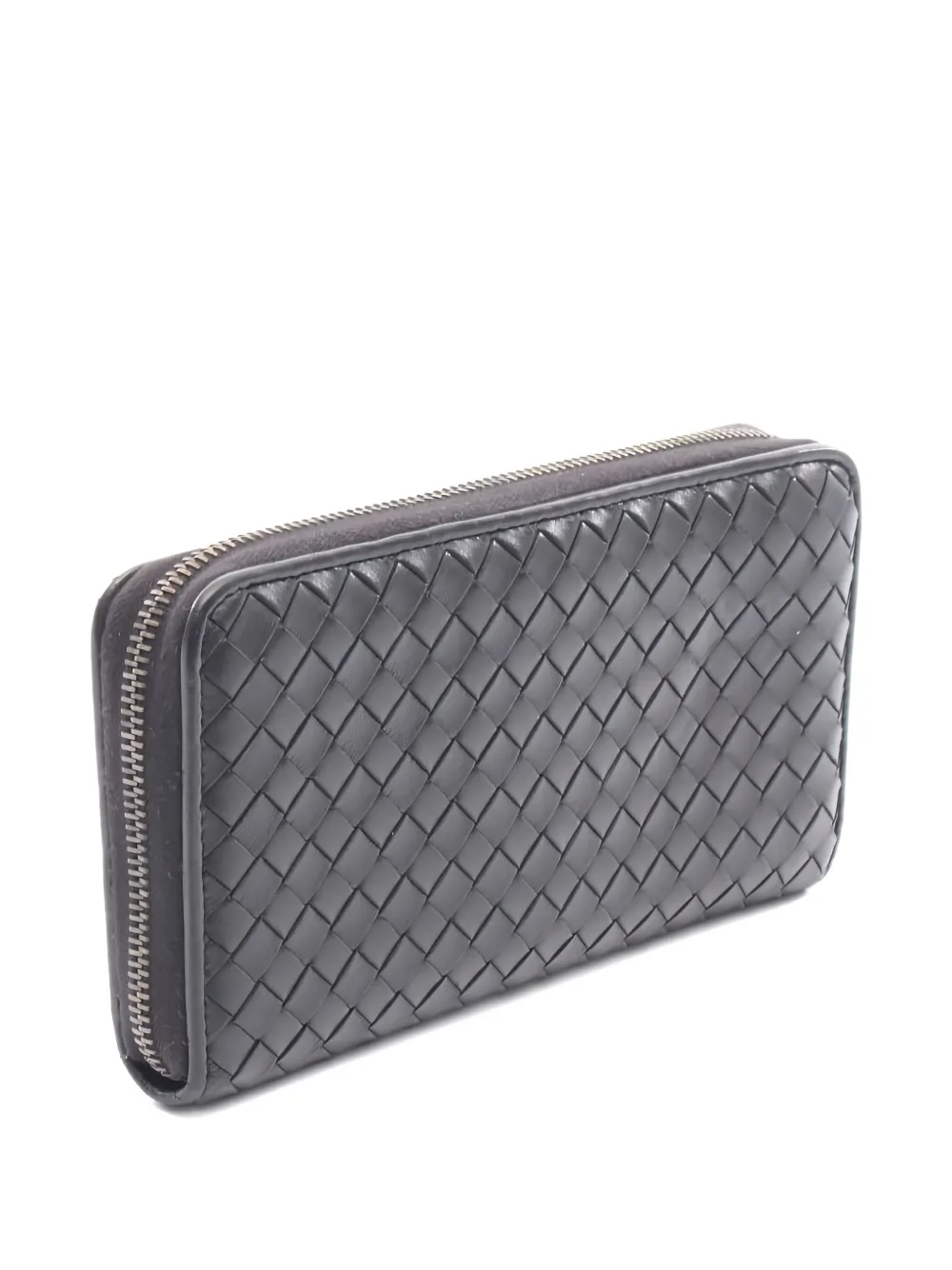 Pre-owned Bottega Veneta 2000s Intrecciato Wallet In Black
