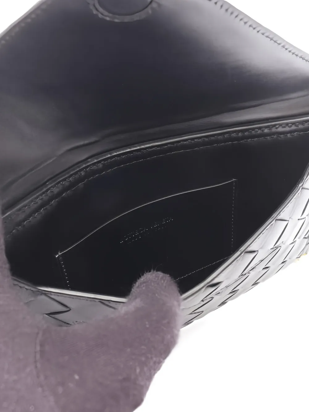 Pre-owned Bottega Veneta 2020s Intrecciato Phone Case In Black