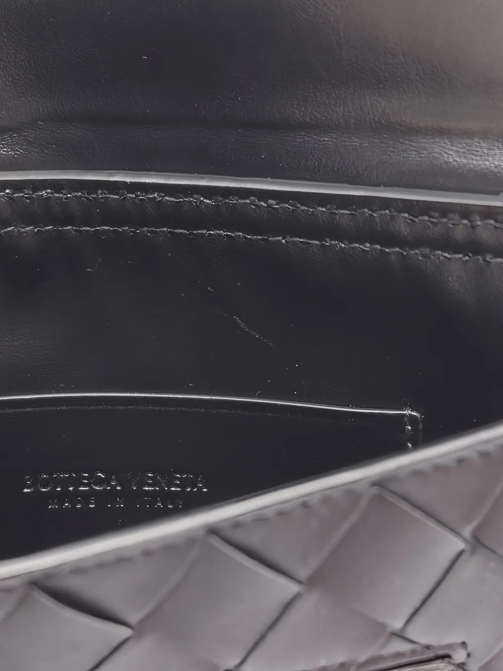 Pre-owned Bottega Veneta 2020s Intrecciato Phone Case In Black