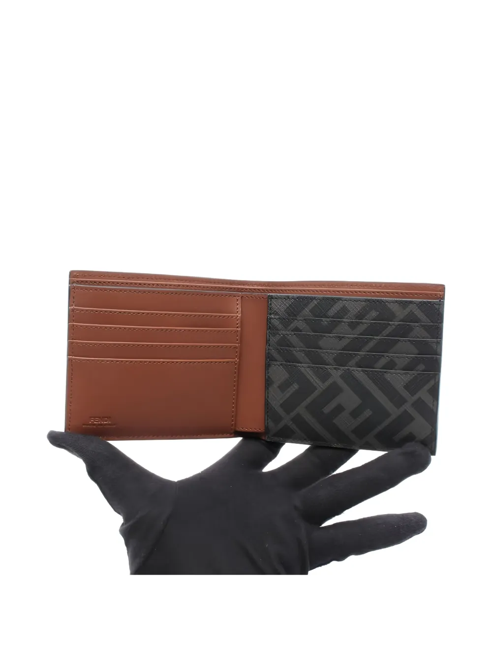 Pre-owned Fendi 20s Bi-fold Wallet In Brown