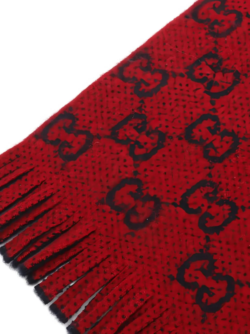 Pre-owned Gucci 2010s Gg-pattern Scarf In Red