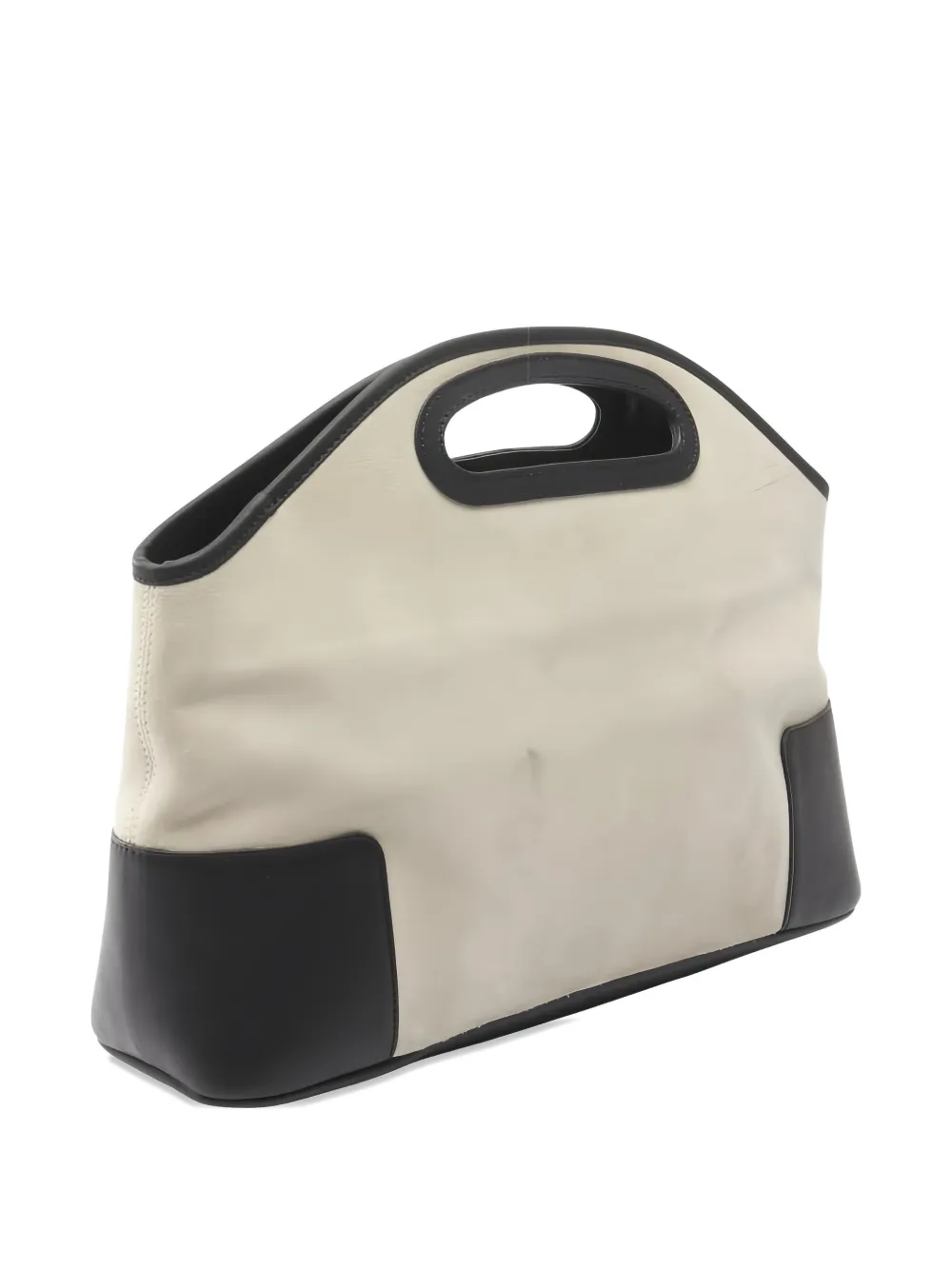 Pre-owned Loewe 10s Logo-detail Suede Handbag In Neutral