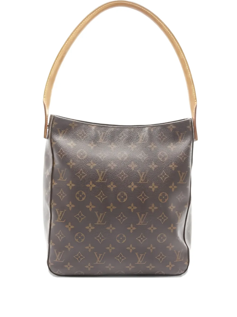 Pre-owned Louis Vuitton 2002 Looping Gm Monogram Shoulder Bag In Brown