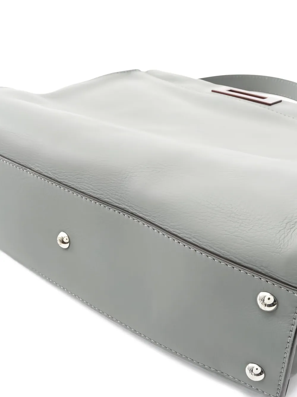 Pre-owned Fendi 2010s Peekaboo Leather Tote Bag In Green