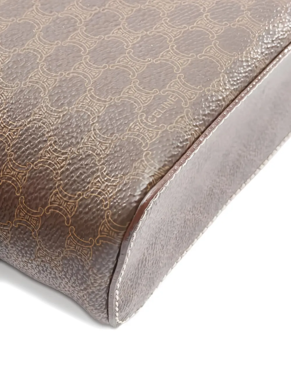 Pre-owned Celine 2000s Macadam Top-handle Vanity Tote Bag In Brown