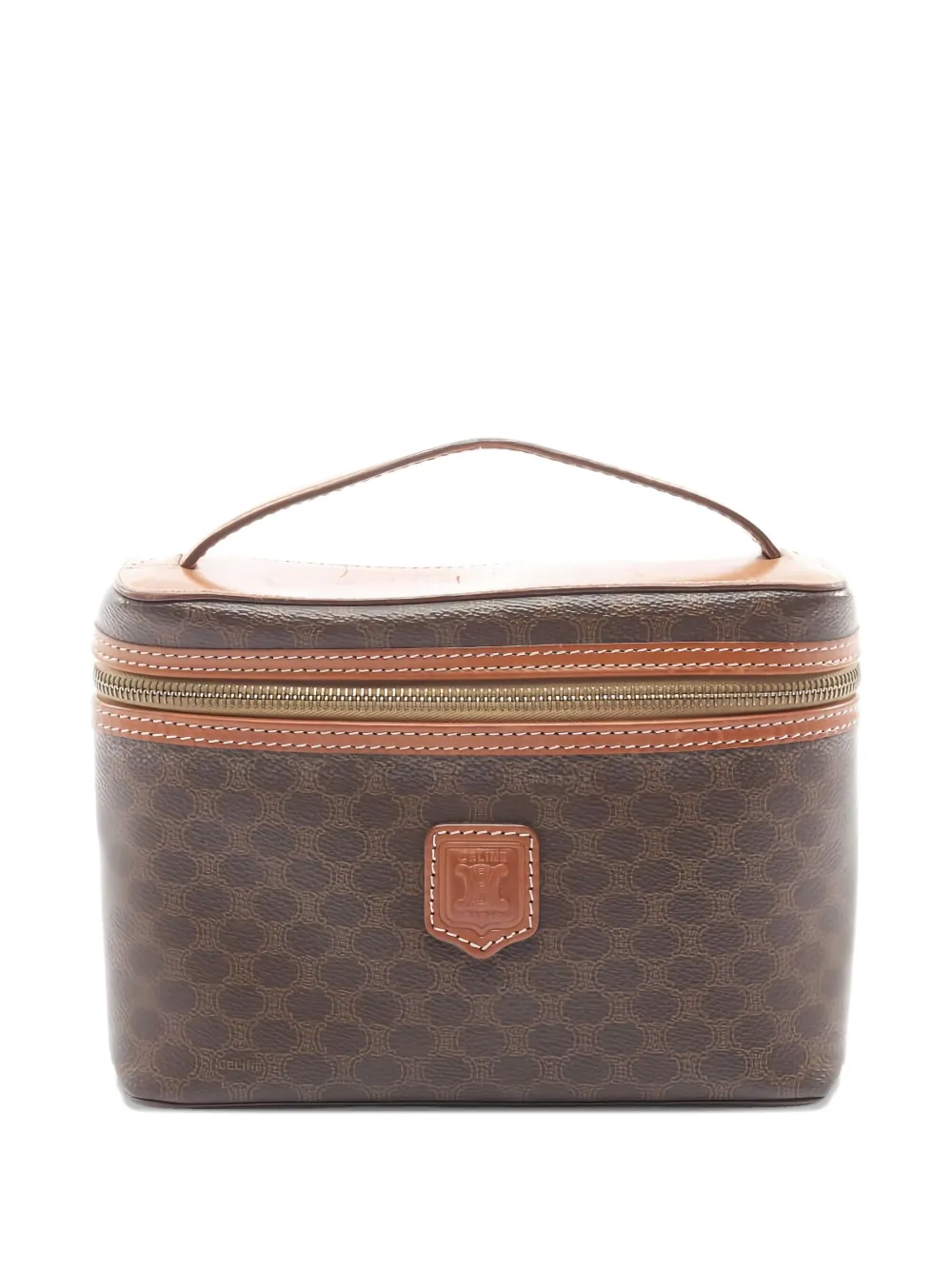 Celine Pre-Owned 2000s Macadam top-handle vanity tote bag | Brown | Image 1