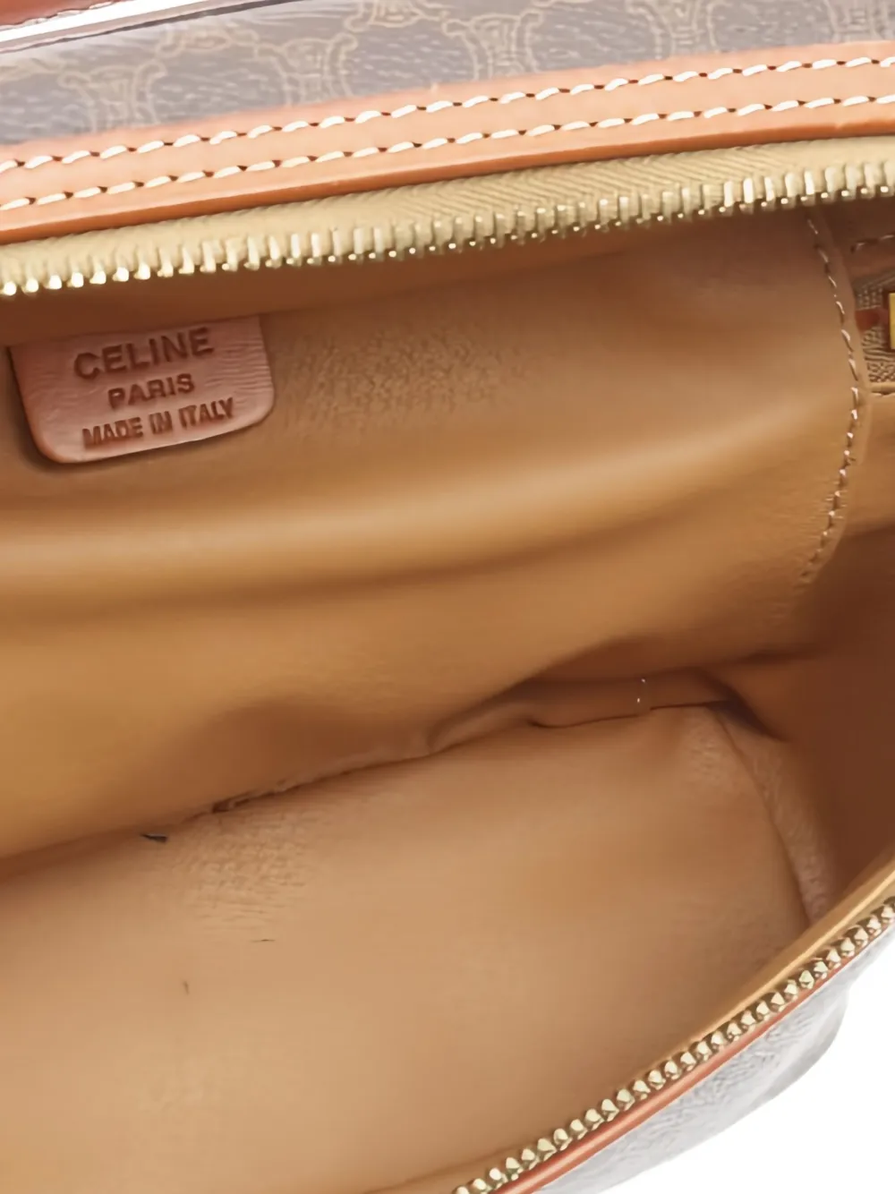 Pre-owned Celine 2000s Macadam Top-handle Vanity Tote Bag In Brown