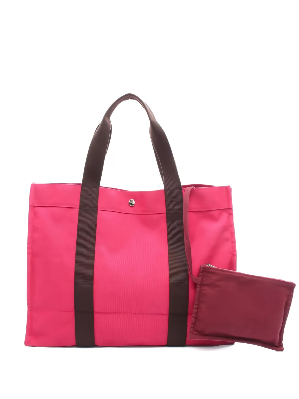 HERMES Pre-owned 10s Logo-embroidered Tote Bag In Pink