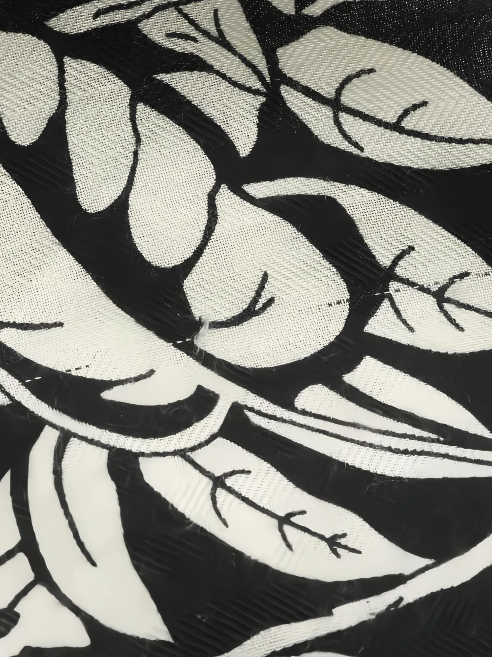 Pre-owned Hermes 2000s Jungle Love Floral Scarf In Black