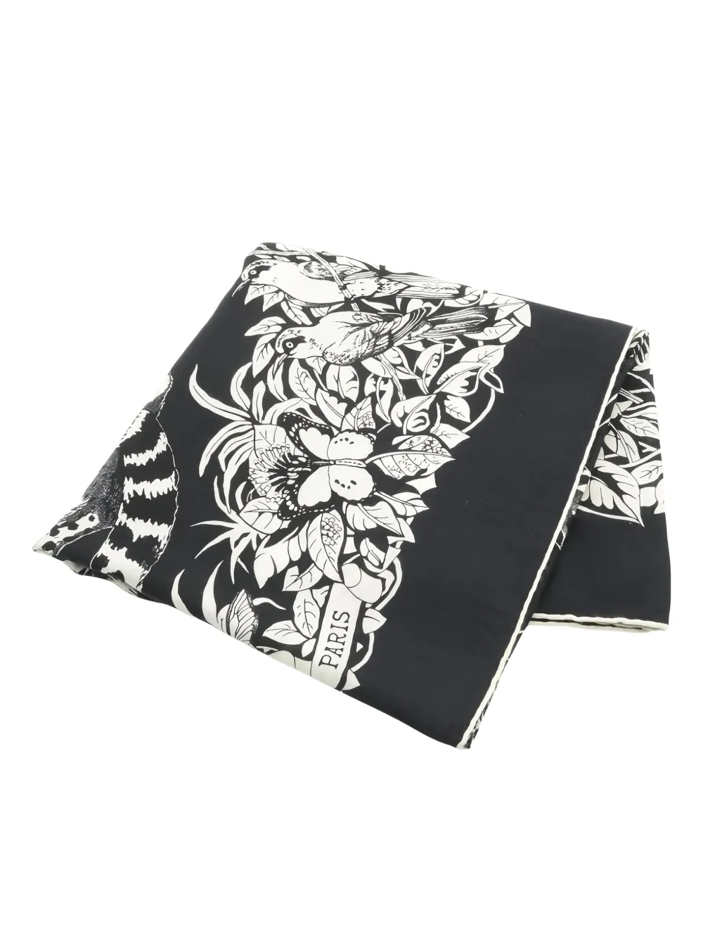 Hermès Pre-Owned 2000s Jungle Love floral scarf - Nero