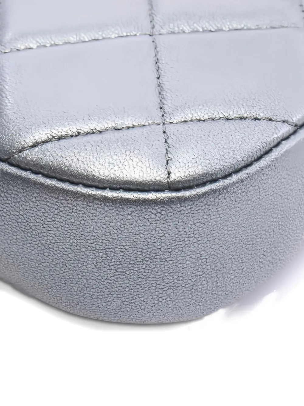 CHANEL Pre-owned 2021 Coco Mark Diamond Quilting Shoulder Bag In Gray