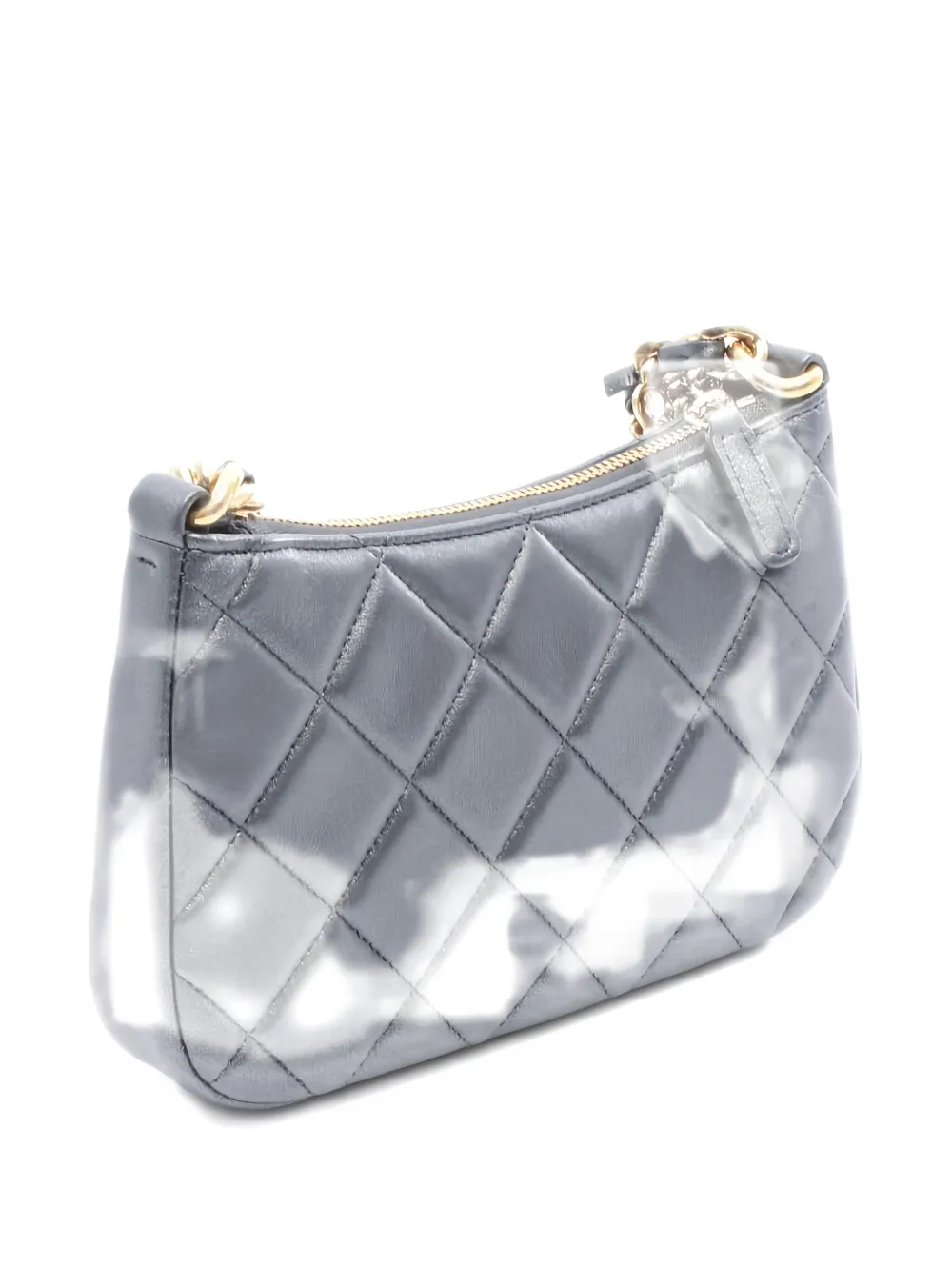 CHANEL Pre-owned 2021 Coco Mark Diamond Quilting Shoulder Bag In Gray