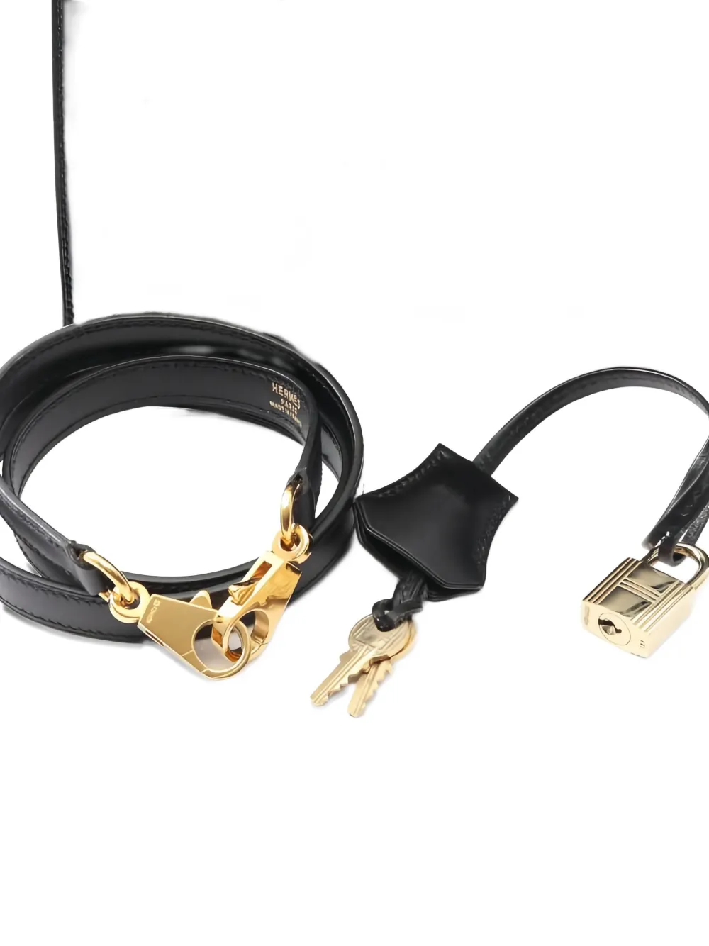 Pre-owned Hermes 1997 Kelly 32 Leather Tote Bag In Black