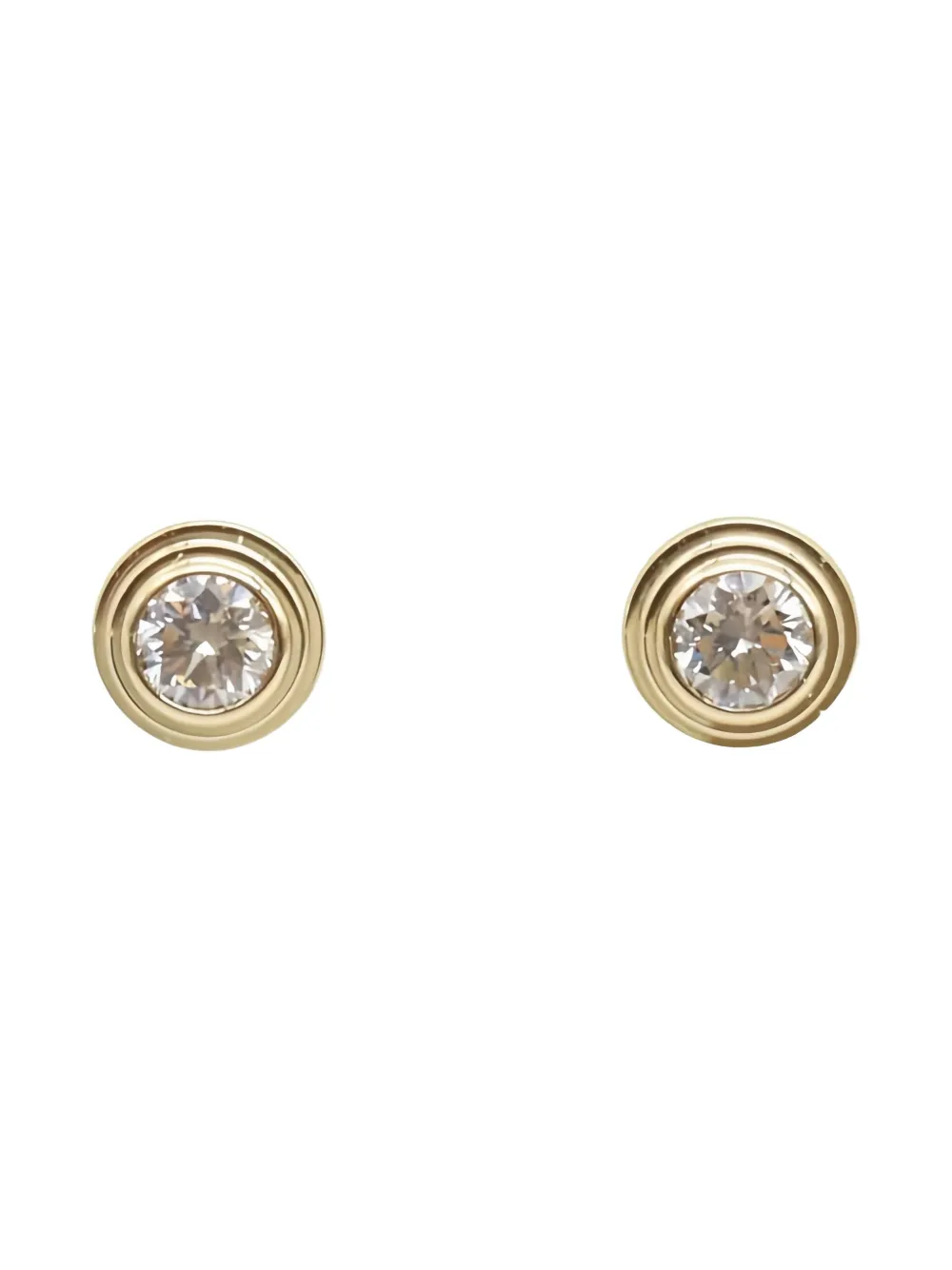 Cartier 2010s 18K yellow gold D'Amour XS diamond earrings - ゴールドトーン