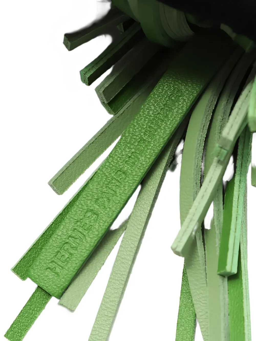 Pre-owned Hermes 2025 Owl Fringed Bag Charm In Green