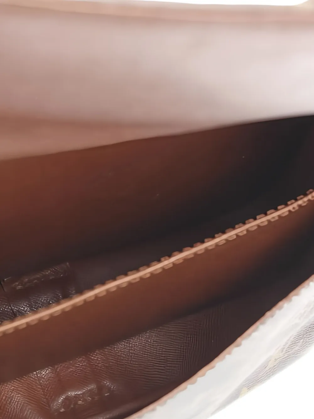 LOUIS VUITTON Pre-owned 1990 Cartesier Mm Monogram Shoulder Bag In Brown