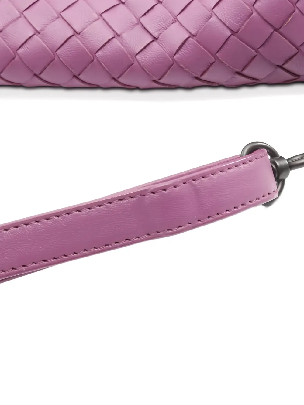 BOTTEGA VENETA Pre-owned 2000s Intrecciato-leather Shoulder Bag In Purple