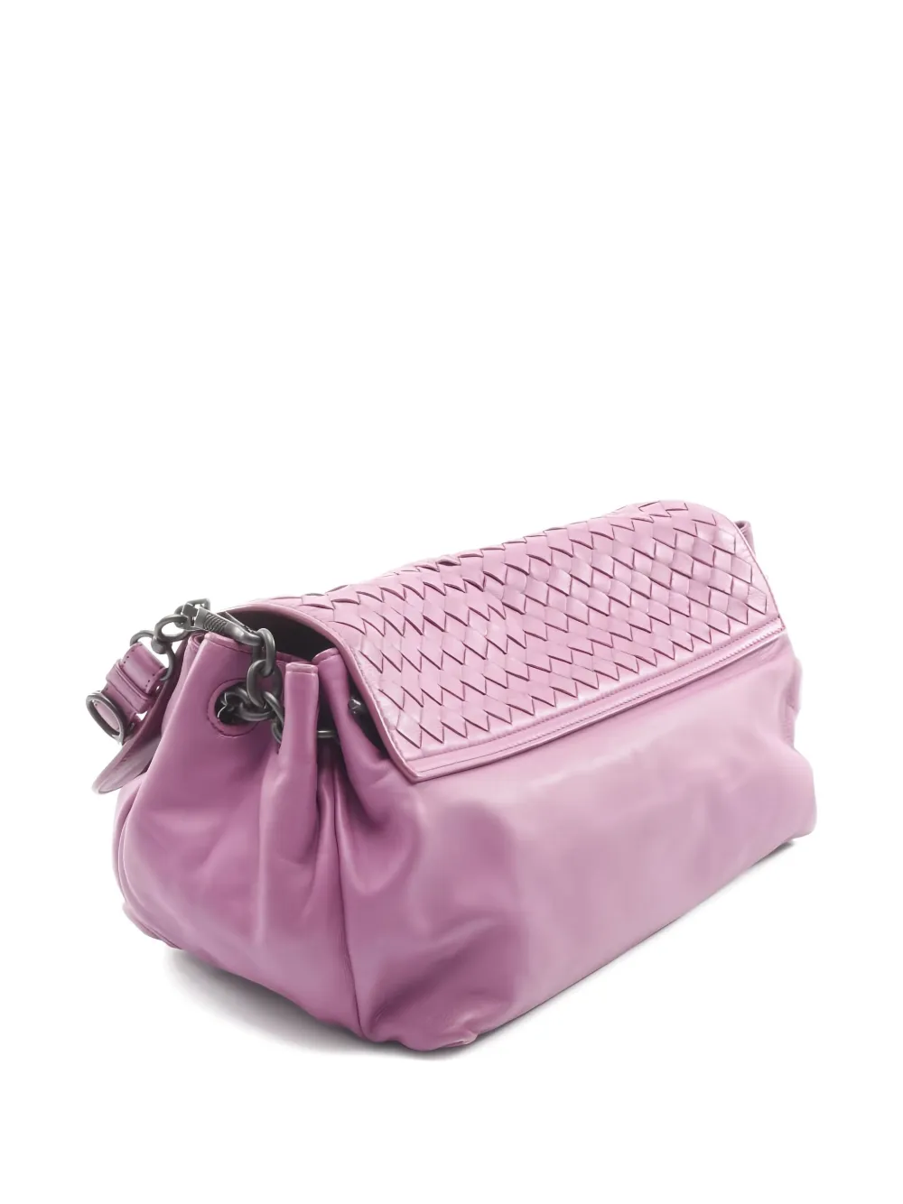 Bottega Veneta Pre-Owned 2000s intrecciato-leather shoulder bag - Paars