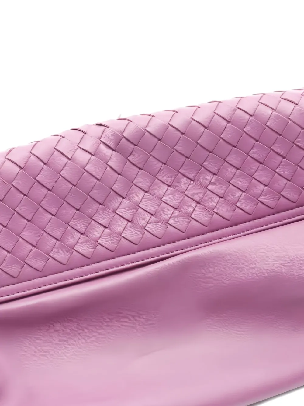 BOTTEGA VENETA Pre-owned 2000s Intrecciato-leather Shoulder Bag In Purple