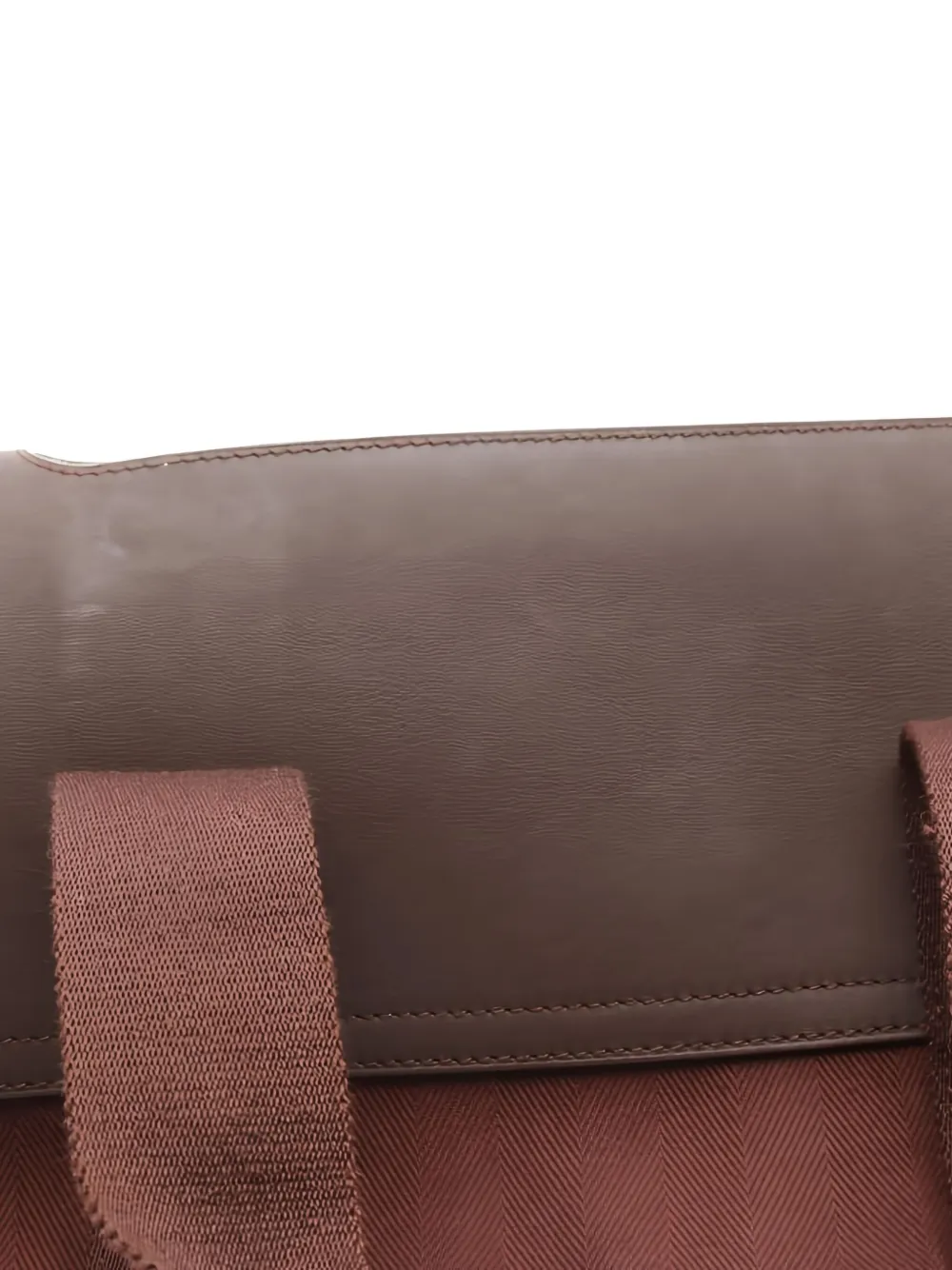 HERMES Pre-owned 2006 Valparaiso Long Mm Chevron Tote Bag In Brown