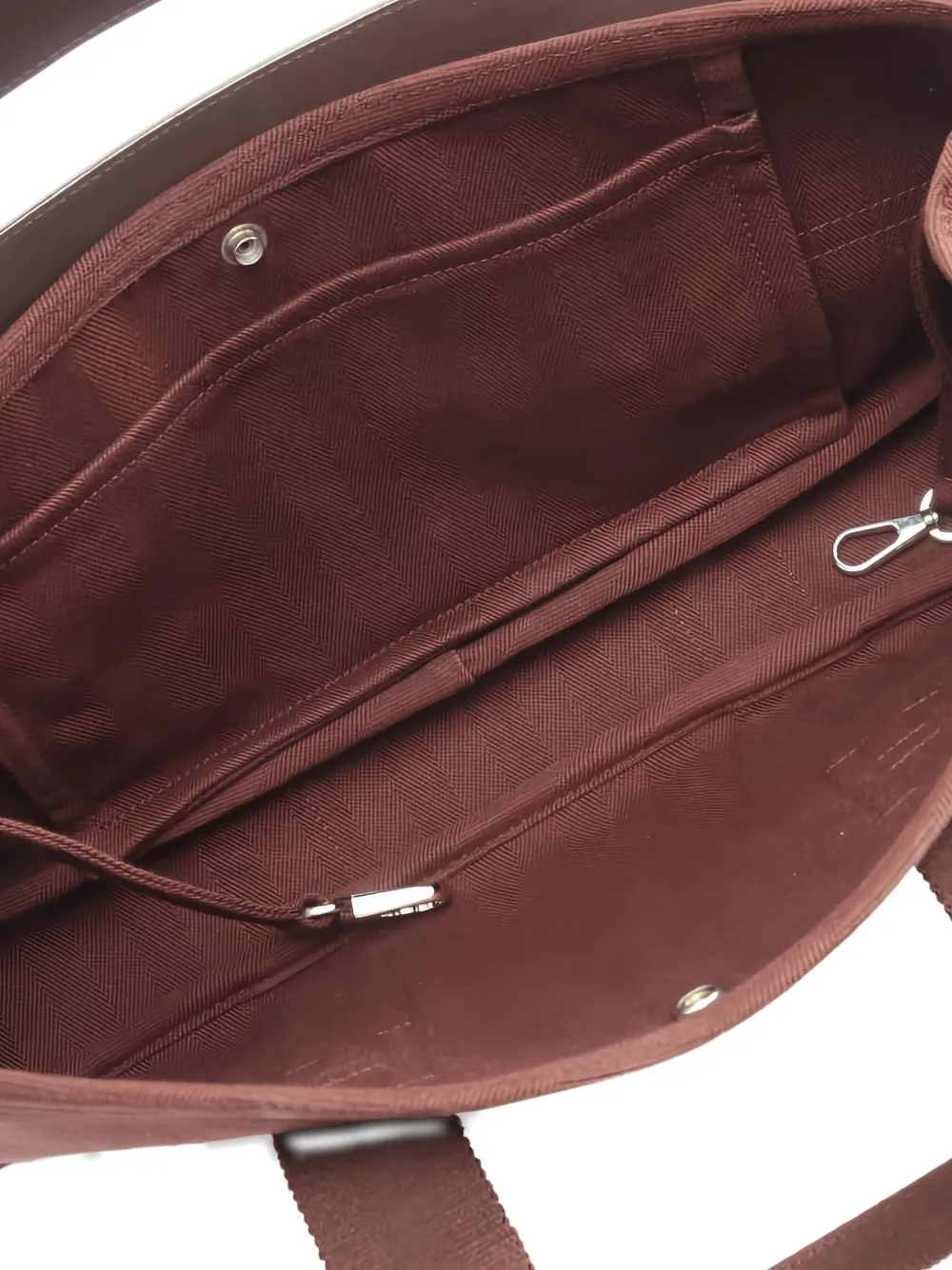 HERMES Pre-owned 2006 Valparaiso Long Mm Chevron Tote Bag In Brown