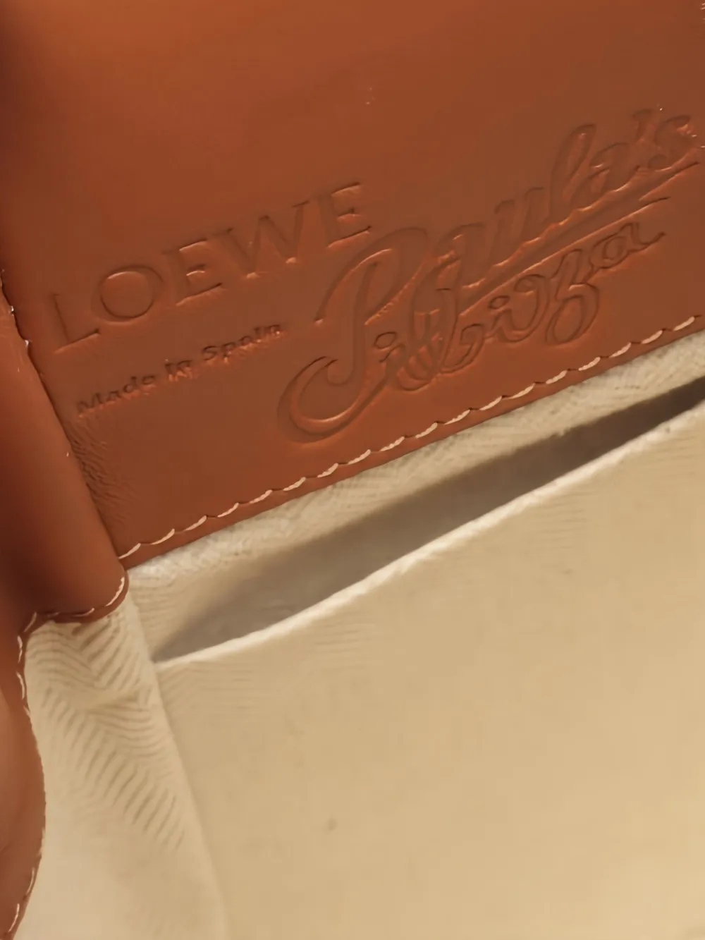 Loewe Pre-Owned 2010s x Paula's Ibiza Hammock mini-shopper Bruin