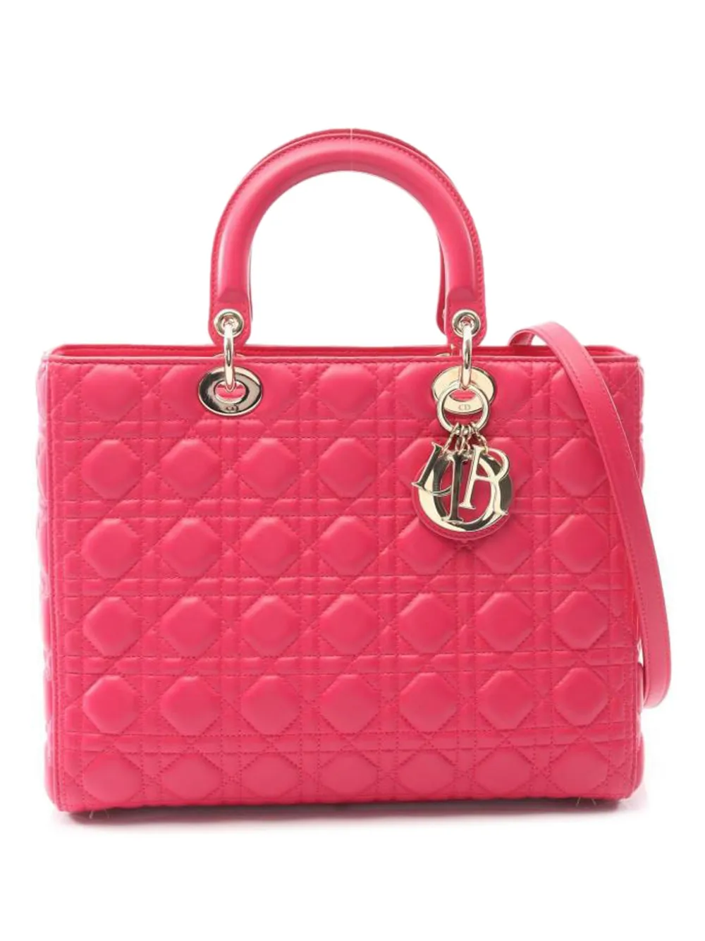 Christian Dior Pre-Owned 2010s レディ ディオール ハンドバッグ L - ピンク Christian Dior Pre-Owned 2010s レディ ディオール ハンドバッグ L - ピンク