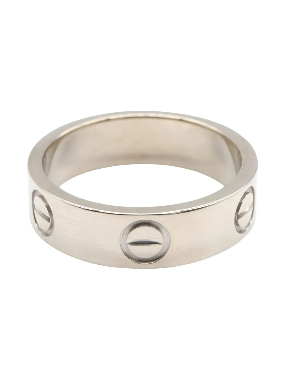 Click to view more detailed imagery on our partner's website Pre-owned Cartier 2010s 18k White Gold Love Ring In Silver