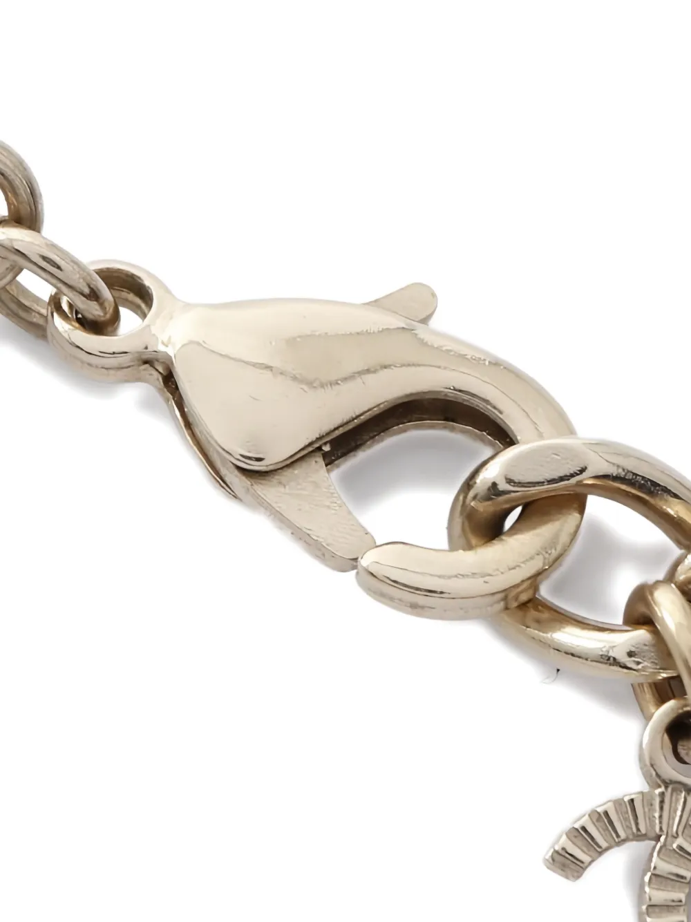 Pre-owned Chanel 1986-1988 Coco Mark Pearl Choker In Silver