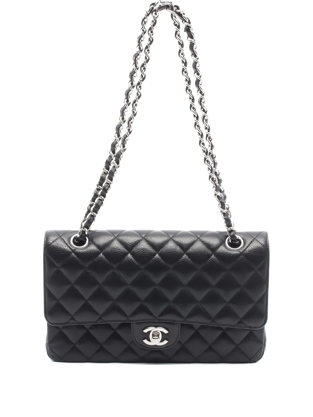 CHANEL Pre-Owned 2018-2019 ダブルフラップ ショルダーバッグ - ブラック CHANEL Pre-Owned 2018-2019 ダブルフラップ ショルダーバッグ - ブラック