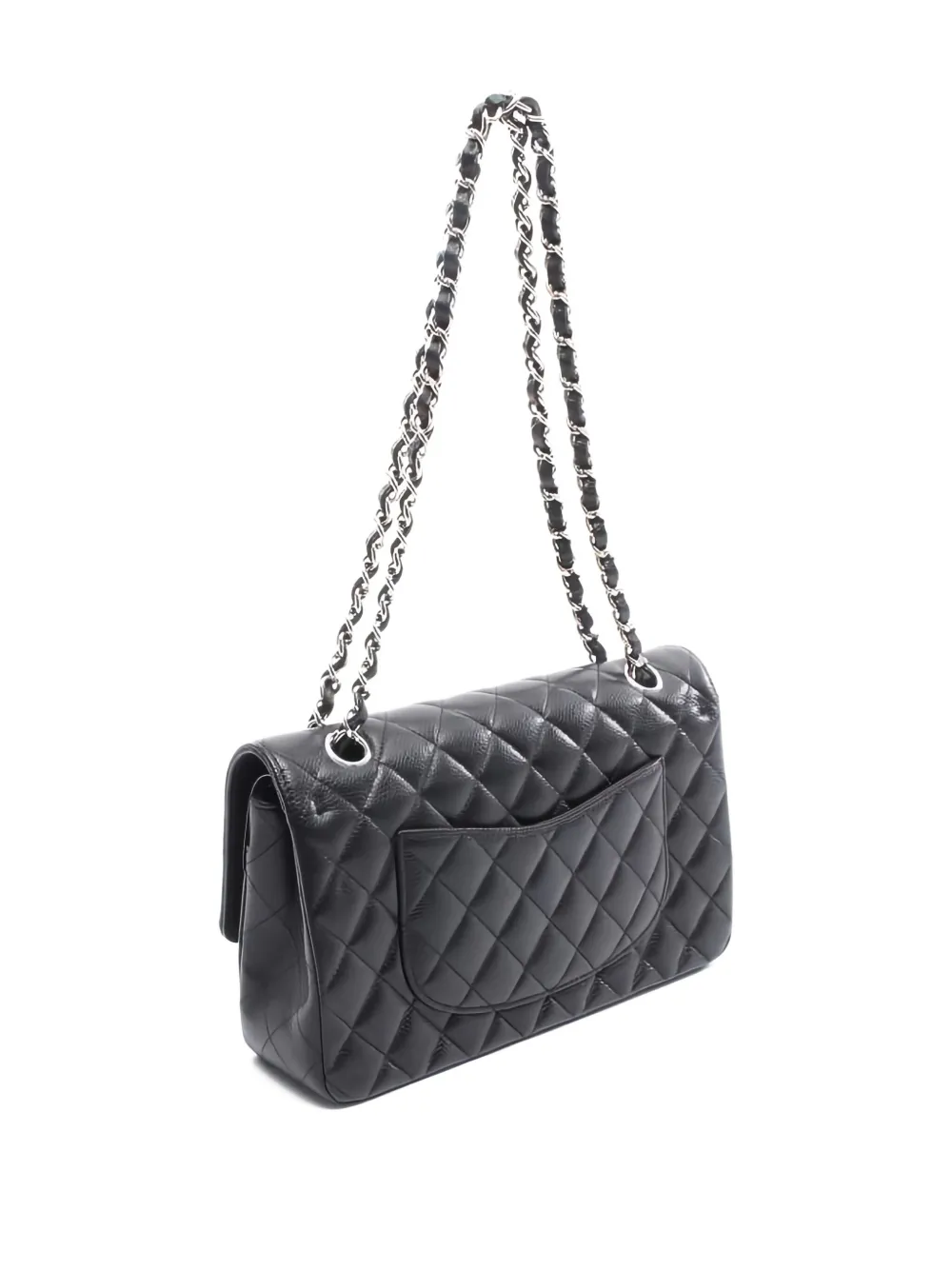Pre-owned Chanel 2018-2019 Matelassé Double-flap Shoulder Bag In Black