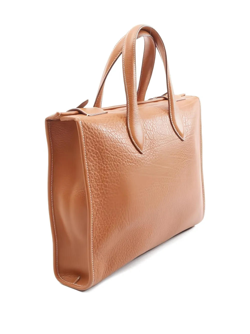 Pre-owned Hermes 1999 Cabas 35 Handbag In Brown