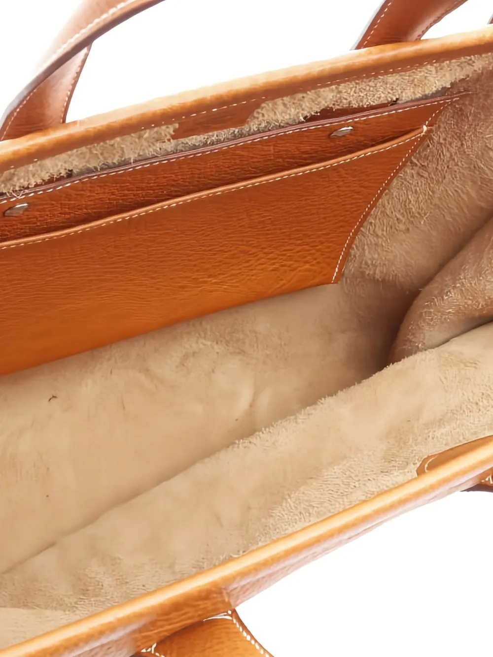 Pre-owned Hermes 1999 Cabas 35 Handbag In Brown