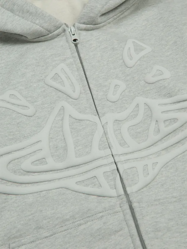 BROKEN PLANET Market zip-up Hoodie | Grey | FARFETCH RO