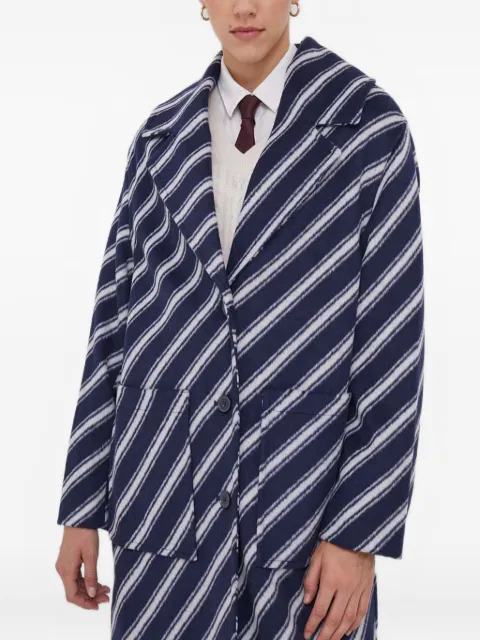 Benetton abrigo a rayas con botones