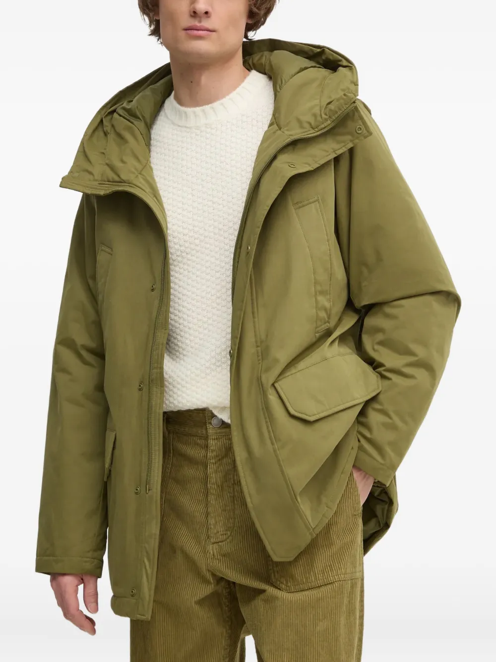 Benetton Hooded Jacket In Green