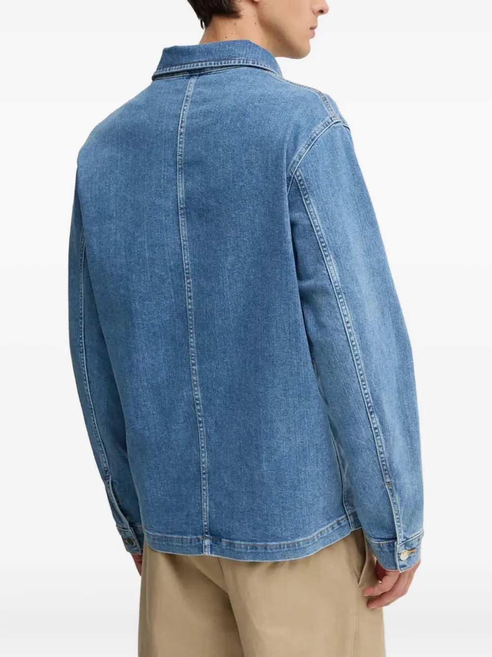 Benetton Pocket-chest Jacket In Blue