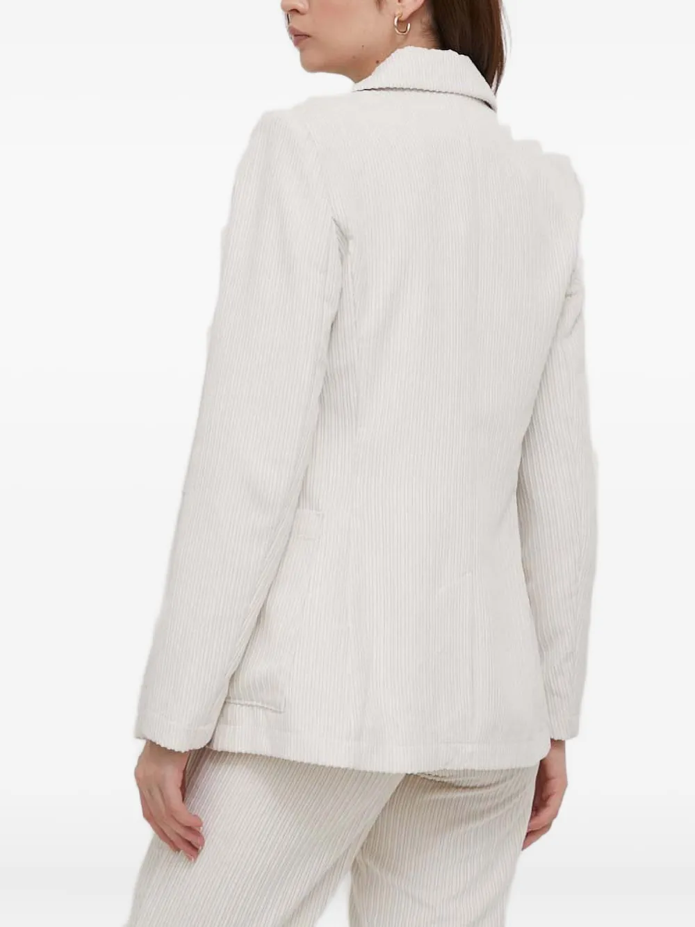 Benetton Ribfluwelen jack met knoop Beige