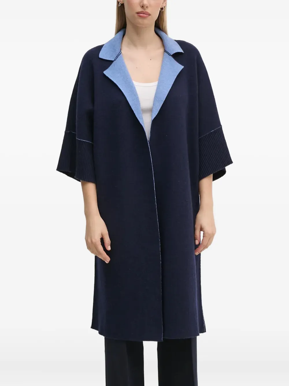 Benetton cárdigan con cuello | azul | Image 1