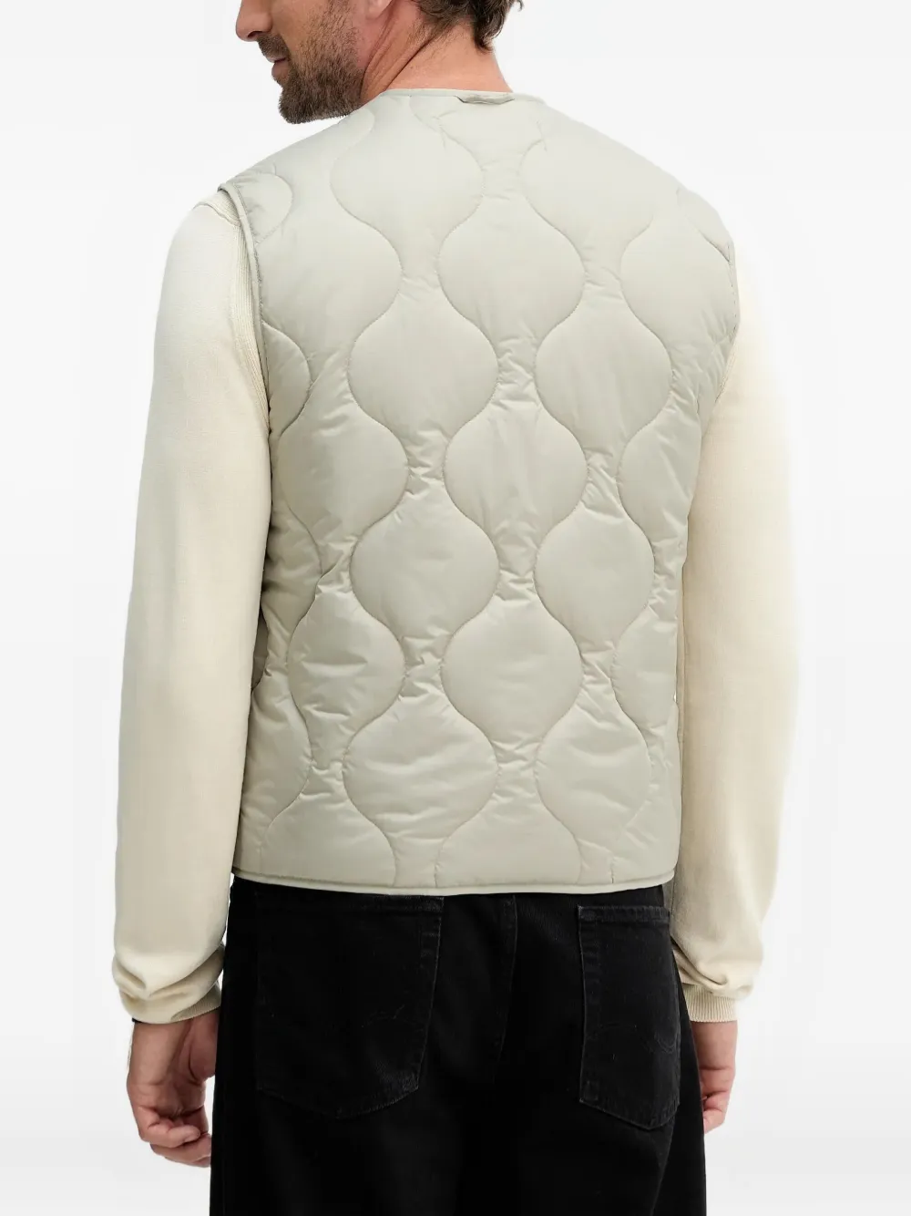 Benetton Buttoned Coat In Neutral