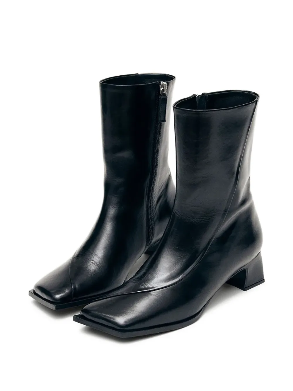  Alohas Square-toe Boots - Black 