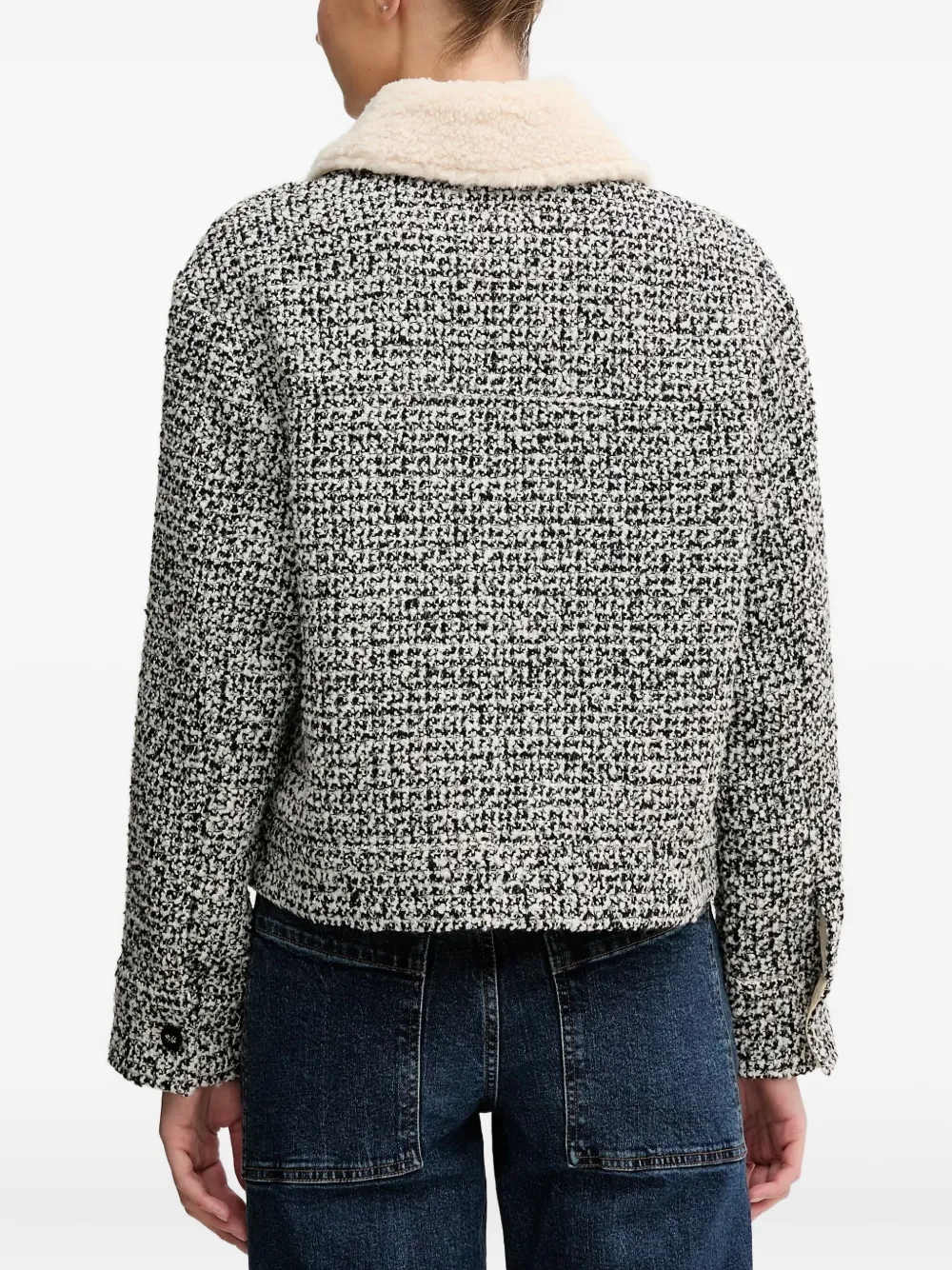 Benetton Collared Pocket Jacket In Black