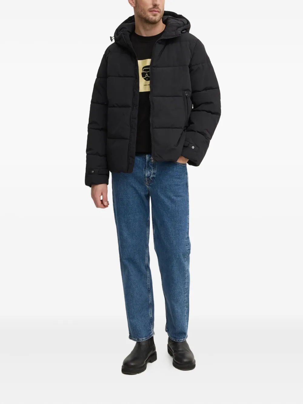 Benetton chaqueta con cremallera y capucha | Chamarras con plumón y capitonadas | Image 2